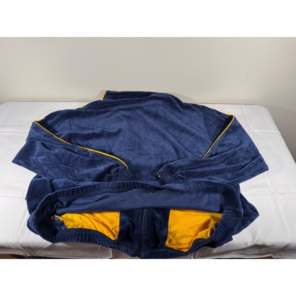 Nike West Virginia Mountaineers Velour Track Jacket Navy Blue Mens XL Full Zip - Picture 3 of 7